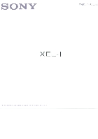 ソニー 有機ELテレビ XEL-1カタログ 2007/11